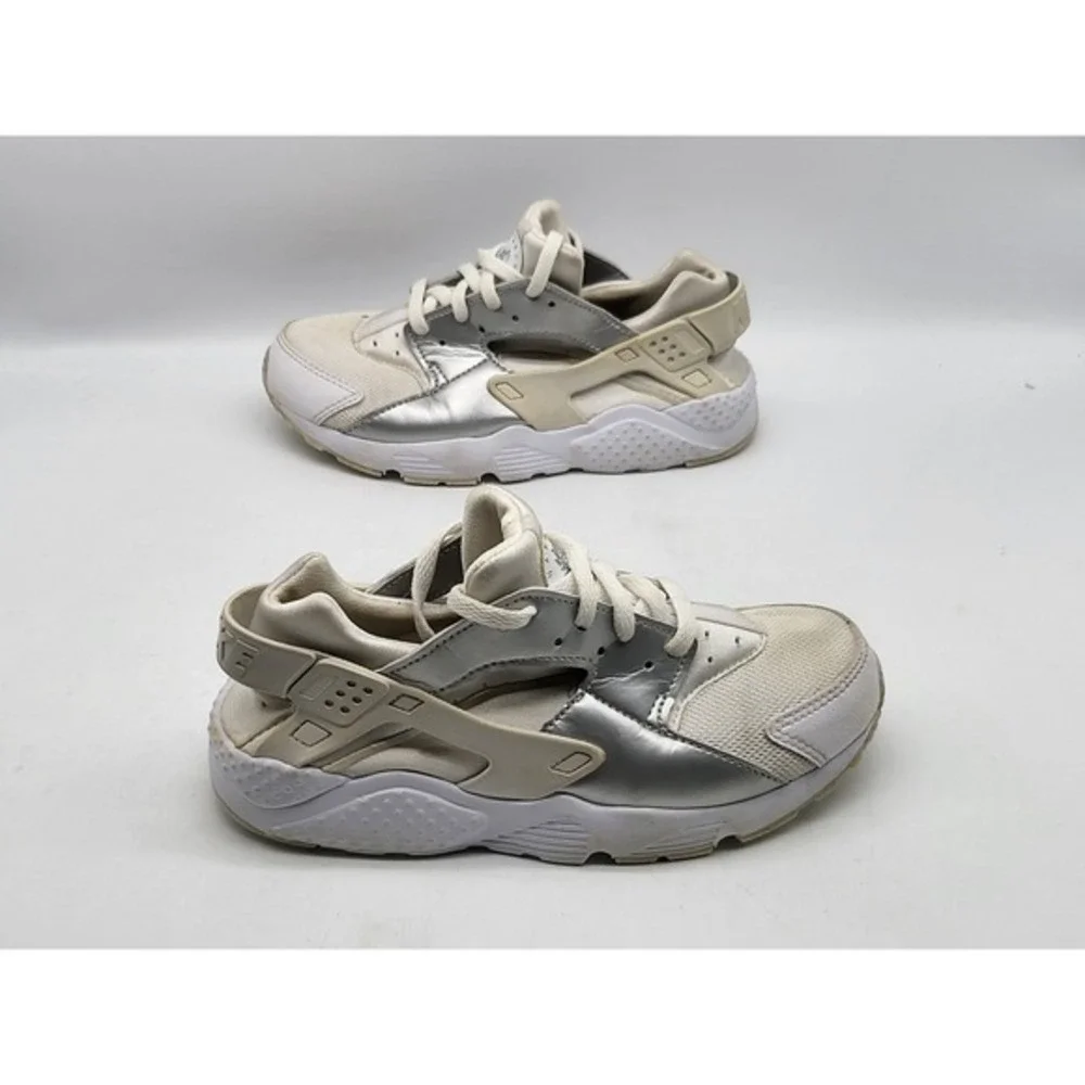 Nike Air Huarache Run GS Kids Sneakers‎ White Silver Youth 1Y